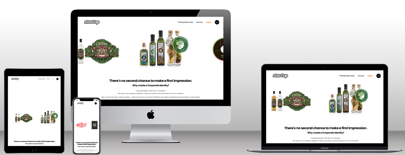 StartupDesign plastic card & corporate identity website